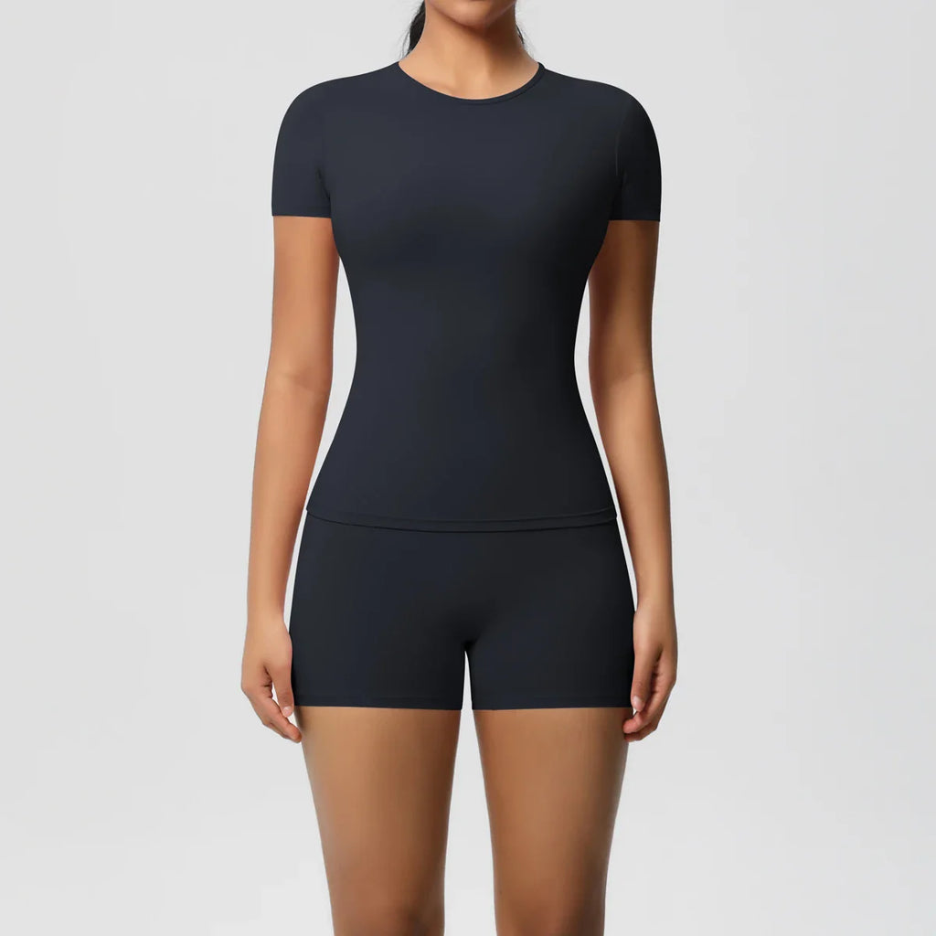 2PC Quick-Dry Gym Leggings & Top Set