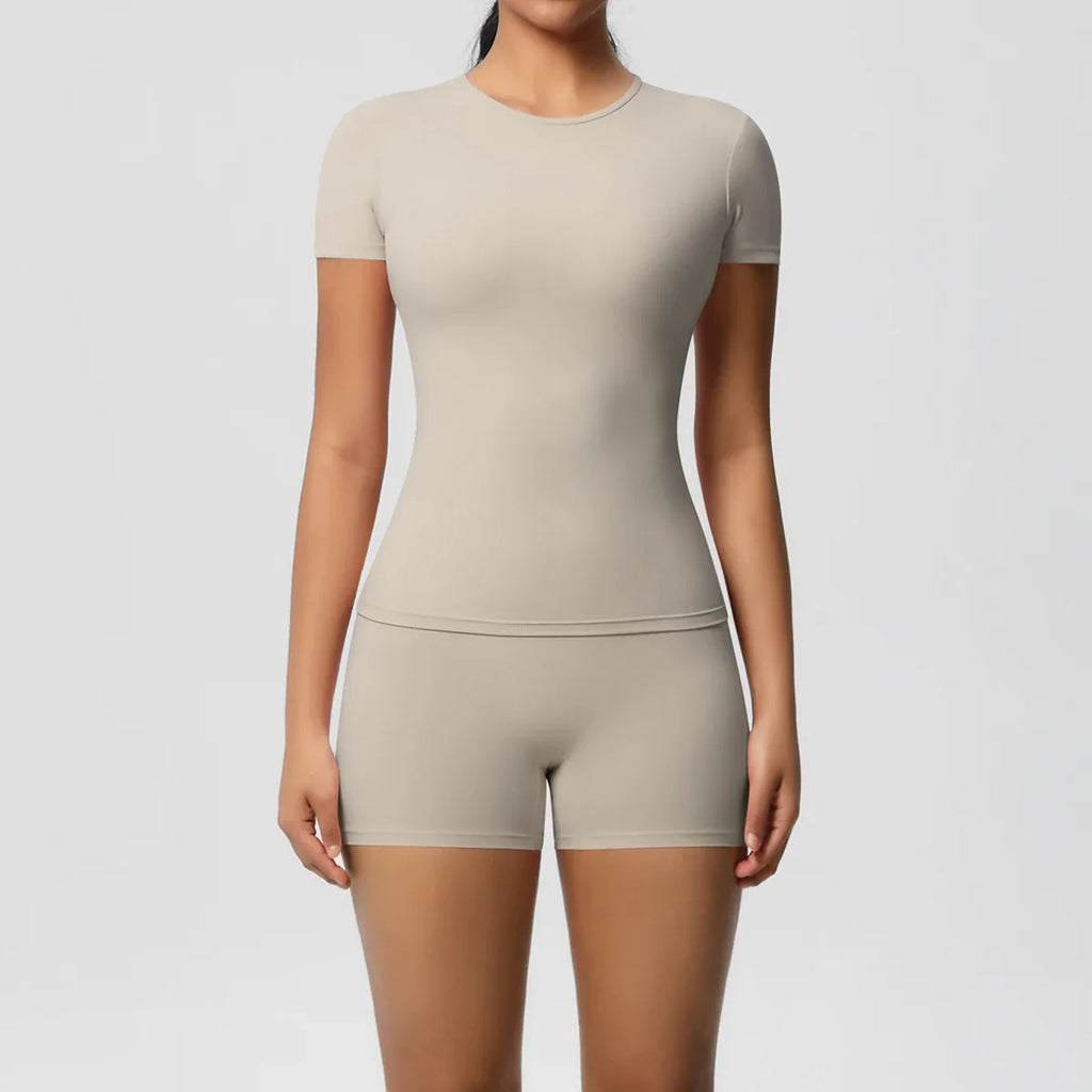 2PC Quick-Dry Gym Leggings & Top Set
