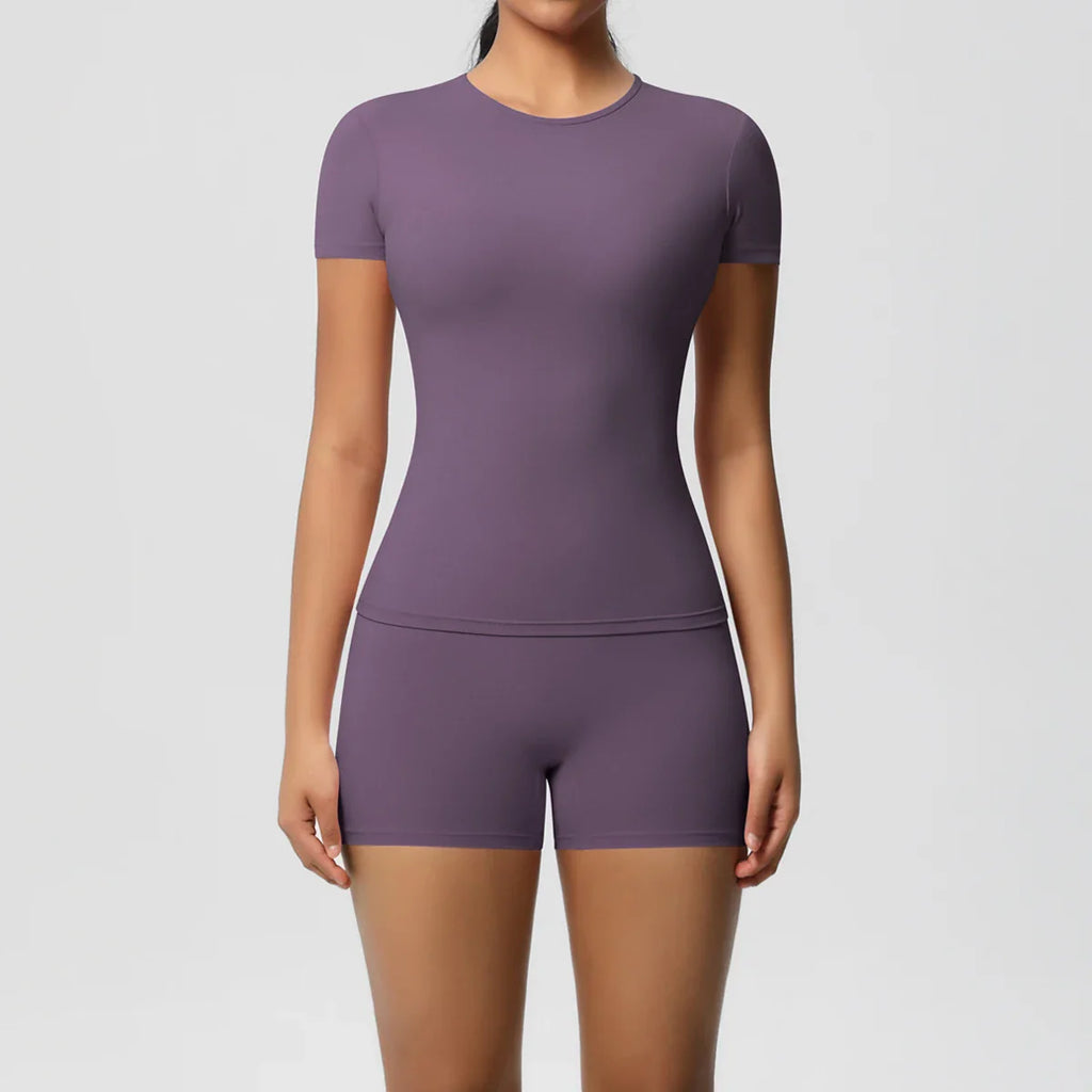 2PC Quick-Dry Gym Leggings & Top Set