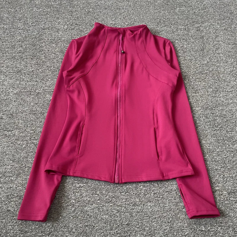 Sun Quick Drying Sports Coat Women's Tight Top Yoga Jacket Long Sleeve Zipper Jacket Running Fitness Women's Jacket S-3XL